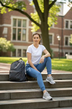 Aero Performance Woven Jogger - Blue - Young Woman 18 - College Campus