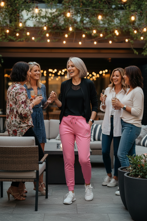 Aero Performance Woven Jogger - Pink - Woman in 50s - Party with Friends