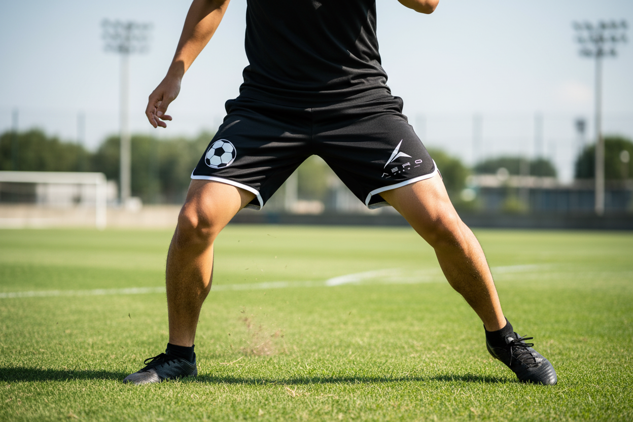 Black Soccer Shorts - Soccer Ball Graphic