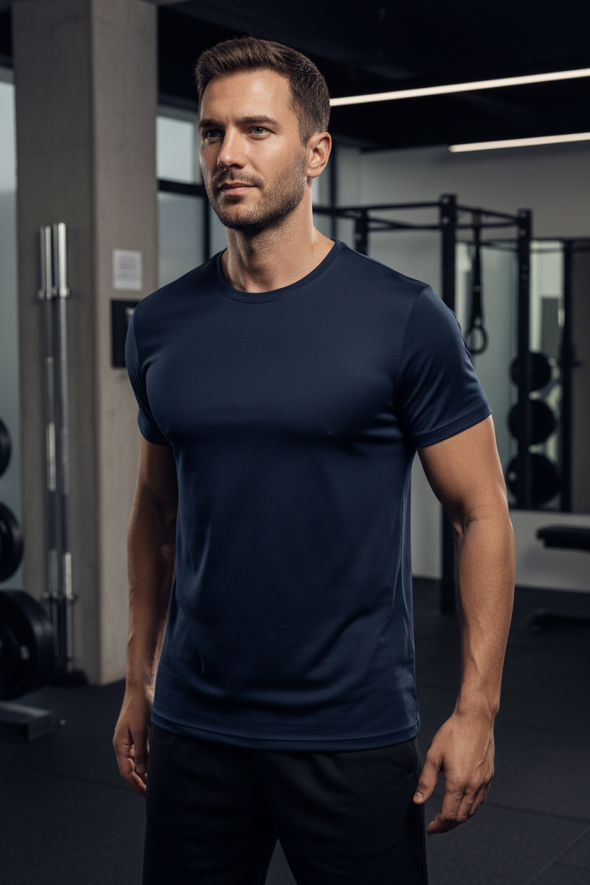 Men's Gym Performance Tee - Clean No Logo