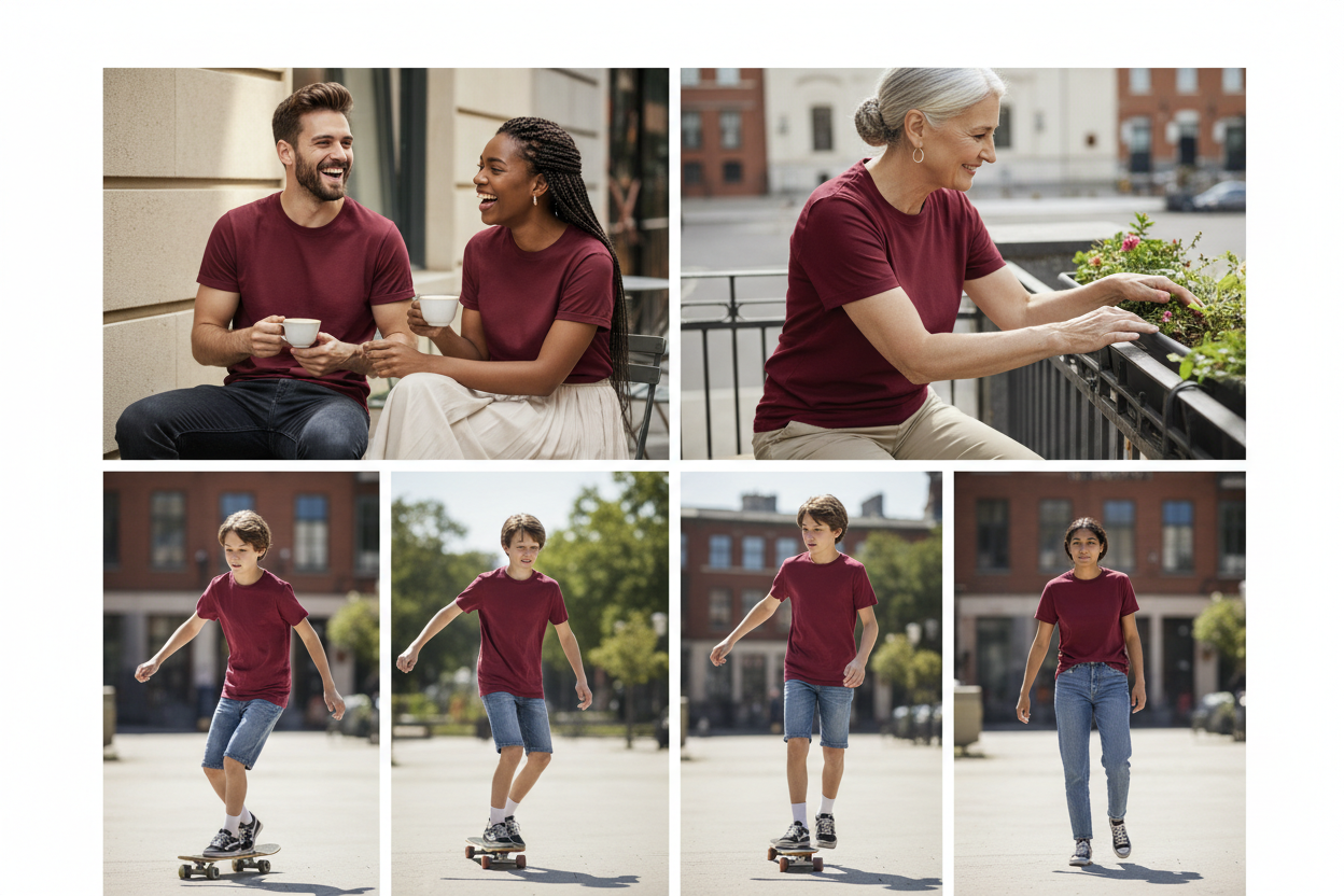 Wine Crew Neck Tee
