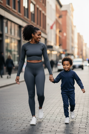 Aero High Rise Legging - Dark Grey Lifestyle No Logo