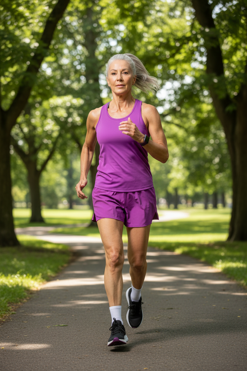 Aero Women's Running Shorts - Violet - Woman in 70s - Outdoor Park Run