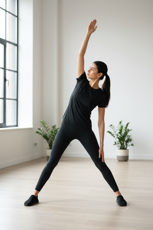 Black Short Sleeve Yoga Performance Tee