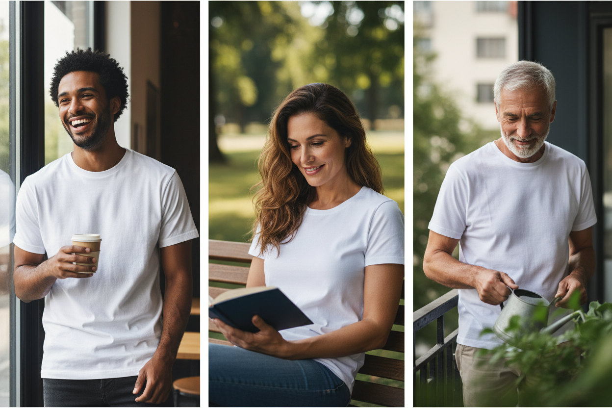 White Crew Neck Tee